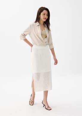 Knit Column Midi Skirt
