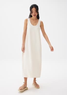 Reversible Neoprene Cocoon Midaxi Dress