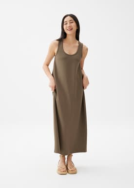 Reversible Neoprene Cocoon Midaxi Dress