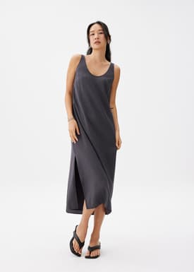 Scoop Neck Column Midaxi Dress
