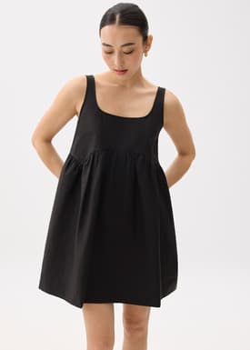 Square Neck Babydoll Mini Dress