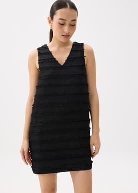 Metallic Tweed V-neck Shift Mini Dress | Love, Bonito SG Metallic Tweed V-neck Shift Mini Dress | Love, Bonito SG
