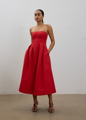 Fit & Flare Tube Midaxi Dress