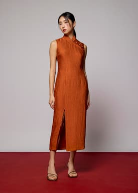 Crinkled Classic Midaxi Cheongsam