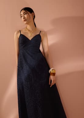 Padded Fit & Flare Dress in Soft Breeze Broderie