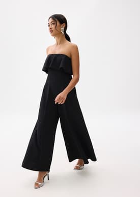 Overlay Flare Maxi Jumpsuit