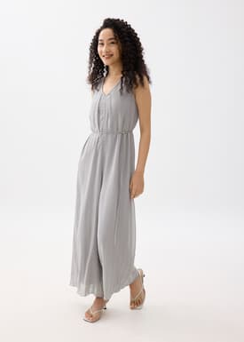 Relaxed Crinkled Wide Leg Jumpsuit