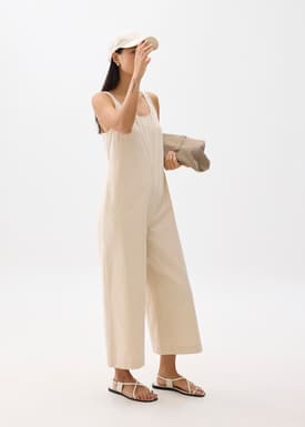 Relaxed Square Neck Straight Leg Jumpsuit