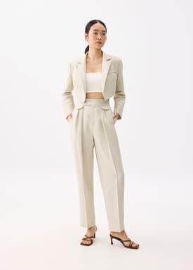 Tailored Boxy Crop Blazer
