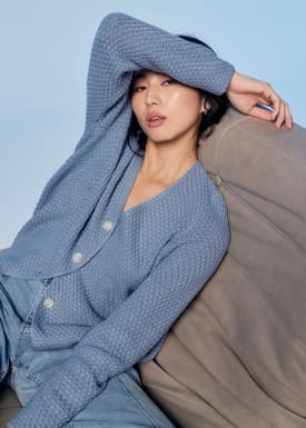 V-neck Knit Cardigan
