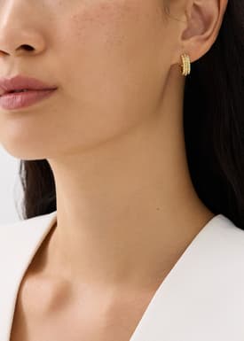 Chunky Ball Cluster Hoop Earrings