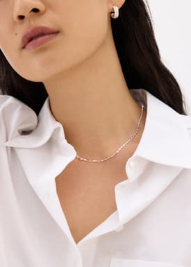 Metal Oval Chain Necklace