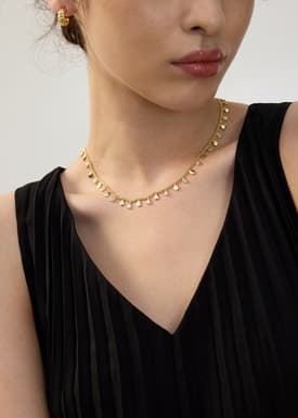 Rhinestone Charm Necklace