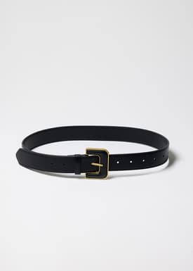 Wide Vegan Leather Belt