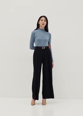 Ruffle Ribbed Knit Top
