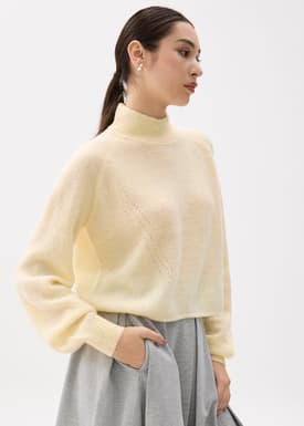 Paisley Full Milano Angora Blend Turtleneck Jumper