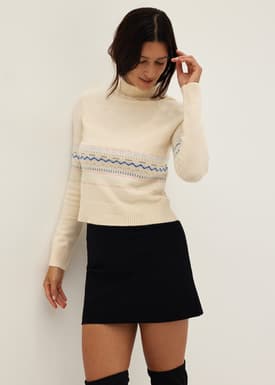 Turtle Neck Fair Isle Sweater