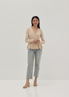 Rio Peplum Knit Cardigan
