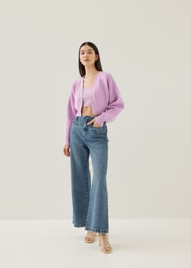 V-neck Batwing Knit Cardigan