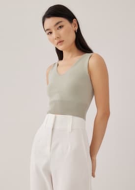 Thorali Knit Crop Tank Top