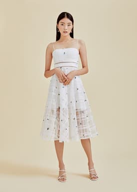 Henley Organza Midi Dress