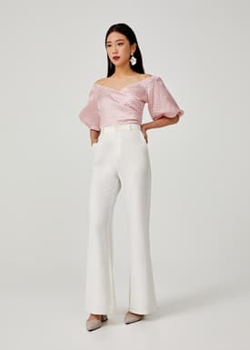Antonina Jacquard Balloon Sleeve Top