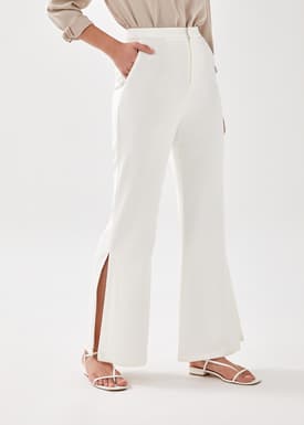 Petrina Side Slit Flare Pants