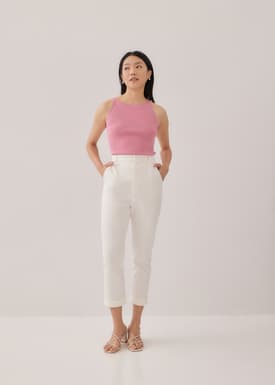 Alby Tailored Peg Leg Chino Pants