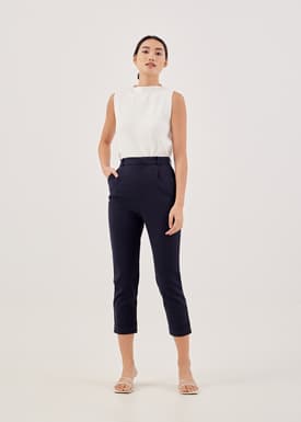 Alby Tailored Peg Leg Chino Pants