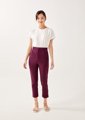 Alby Tailored Peg Leg Chino Pants
