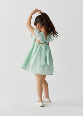 Linnett Tie Back Textured Dress