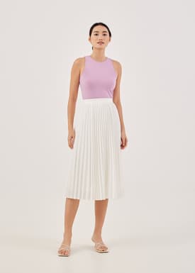 Elinie Pleated Midi Skirt