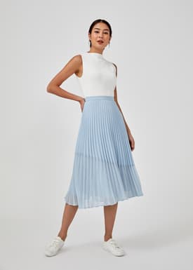 Sophia Pleated Midi Skirt