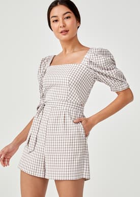 Riviera Smocked Cutout Romper