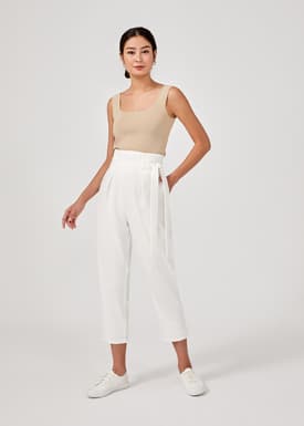 Jennee Belted Peg Leg Pants