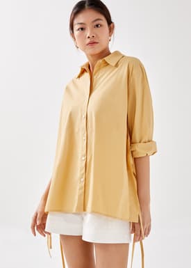 Sana Relaxed Ribbon Tie Shirt