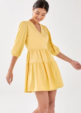 Salina Wrap Tiered Dress