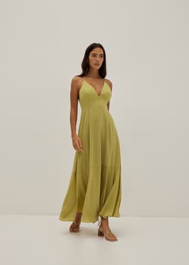 Kaleni Padded Plunge Maxi Dress