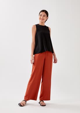 Round Neck Drape Tank Top