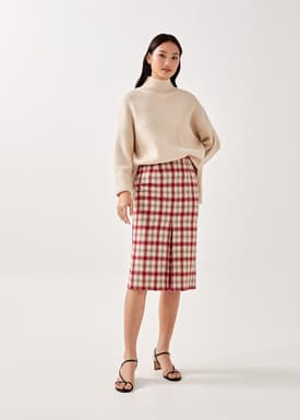 Annika Plaid Pencil Skirt