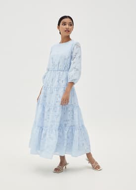 Ramona Jacquard Tiered Elastic Dress