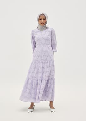 Kairia Jacquard Tiered Dress
