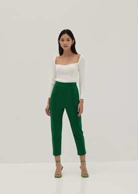 Lena Pintuck Tailored Pants
