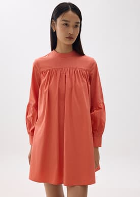 Tanisha Blouson Sleeve Ruched Babydoll Dress