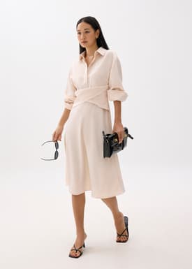 Simone Twist Front Satin Dress