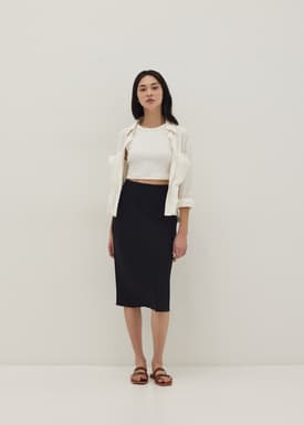 Milana Bias Cut Midi Skirt