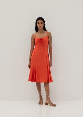 Brynn Fit & Flare Linen Dress