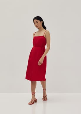 Hattie Pleated Column Dress