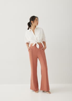 Novali Pintuck Flare Pants