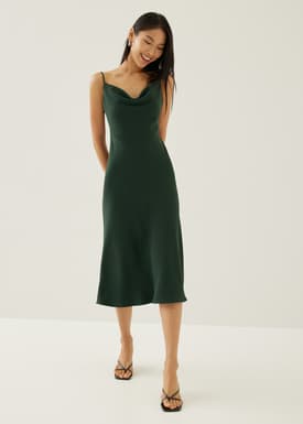 Adrianna Cowl Neck Midi Dress
